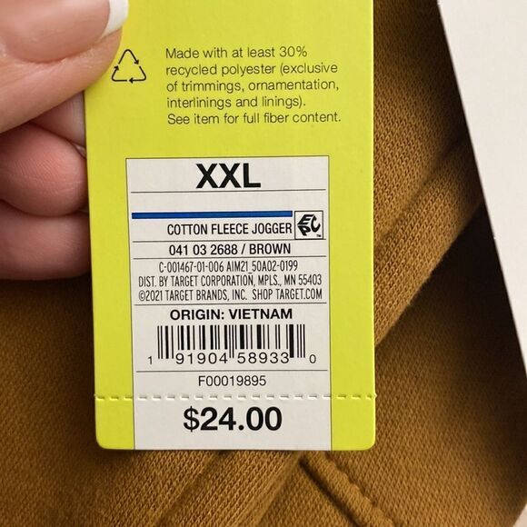 3For$20 All in Motion Dark Butterscotch Joggers NWT size XXL - Picture 4 of 5